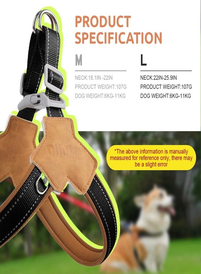 Qpets®Reflective Dog Harness Adjustable Y-Shape Pet Vest with Dual D-Rings, Soft Padded Design, Quick Release Buckle & No-Pull Design, Safe Night Walking Dog Harness with Reflective Stitches - Image 2